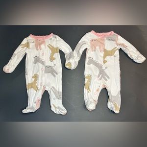 Carter’s Giraffe Footies Twin set - size preemie